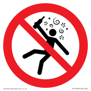 Prohibition: Not for people in the state of intoxication